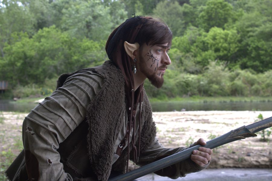 Elf warrior with runes