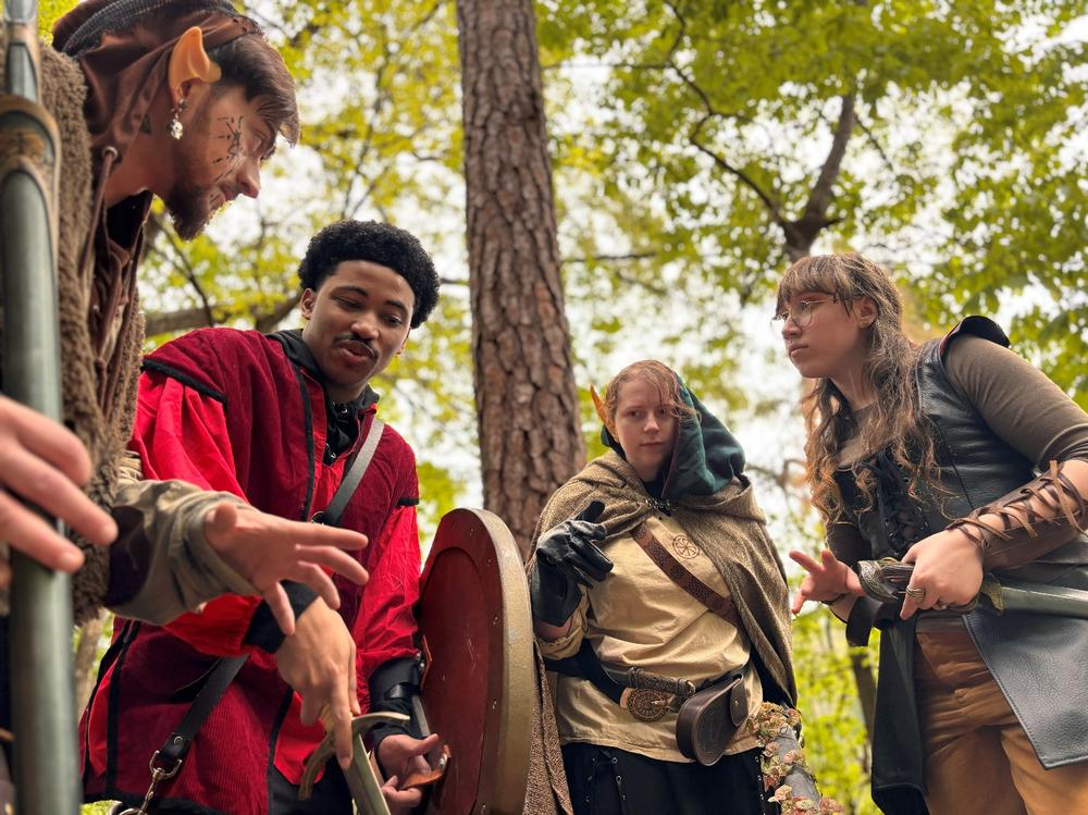 Players in deep conversation